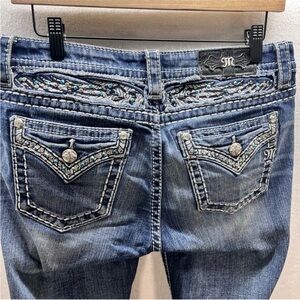 Miss Me Blue Boot Cut Jeans with Silver Accents size 30 boot cut sexy on